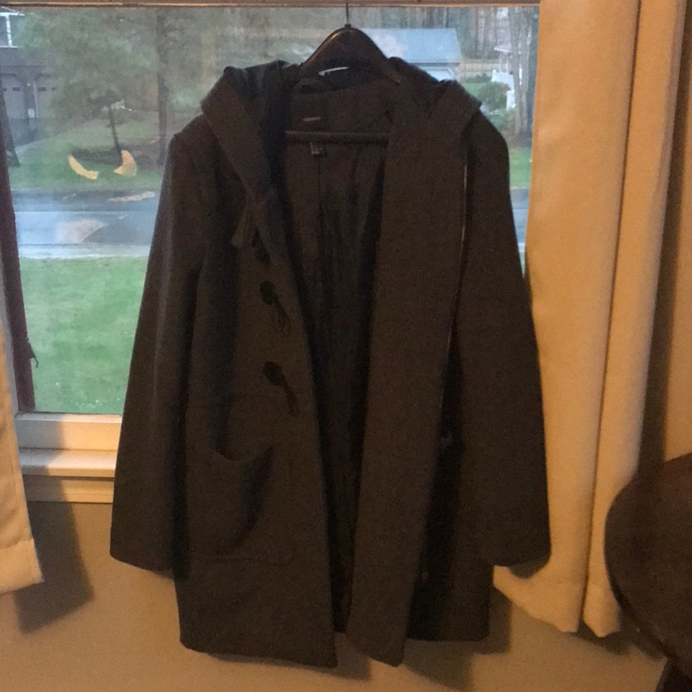 Grey pea coat
